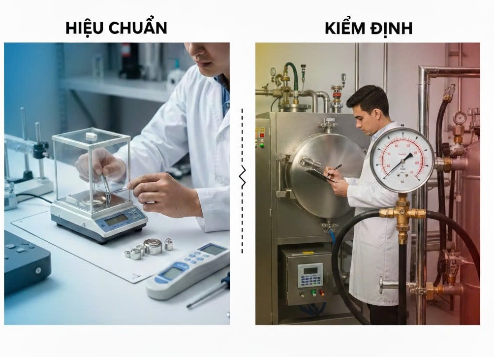 Hiệu chuẩn và kiểm định: khác nhau thế nào?
